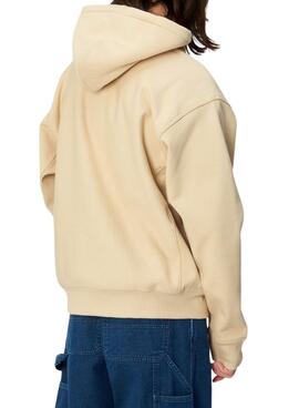 Sudadera Carhartt American Script Hood Beige