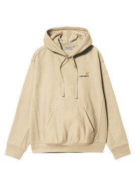 Sudadera Carhartt American Script Hood Beige