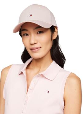 Gorros y guantes Tommy Hilfiger rosa para mujer.
