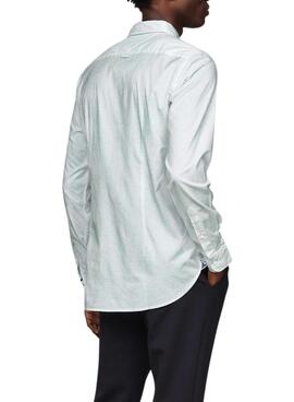 Camisa Tommy Hilfiger Flex Mini Print Verde Hombre