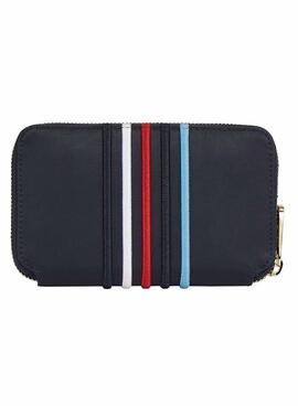 Cartera Tommy Hilfiger Poppy Large Rayas Marino