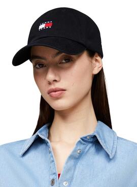 Gorra Tommy Jeans Heritage Con Parche Negro