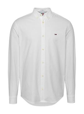 Camisa Tommy Jeans Entry  blanca  para hombre 