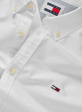 Camisa Tommy Jeans Entry  blanca  para hombre 