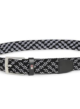 Cinturón Tommy Hilfiger Adan Elastic Negro Hombre
