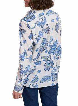 Camisa Naf Naf Floral Beige Para Mujer