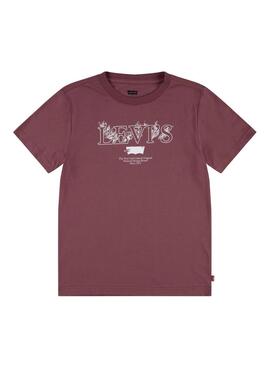 Camiseta Levis Natural Granate para Niño