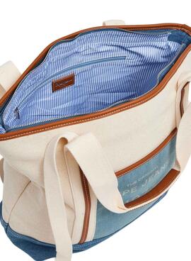 Bolso Pepe Jeans Lizy Lottie Blanco y Azul