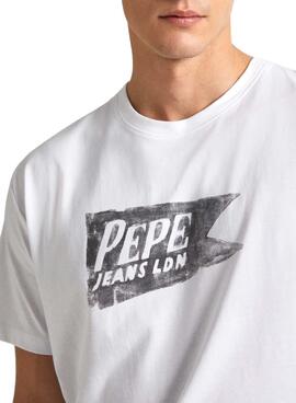 Camiseta Pepe Jeans Single Cardiff Blanco Hombre