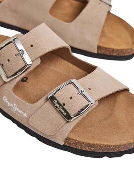 Sandalias Pepe Jeans Bio Suede Beige Para Hombre