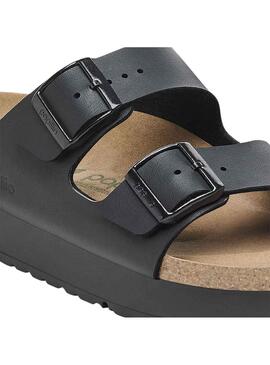 Sandalias Birkenstock Arizona PAP flex platform negro para mujer