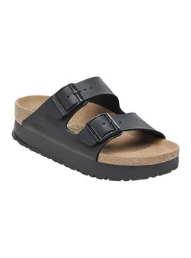 Sandalias Birkenstock Arizona PAP flex platform negro para mujer
