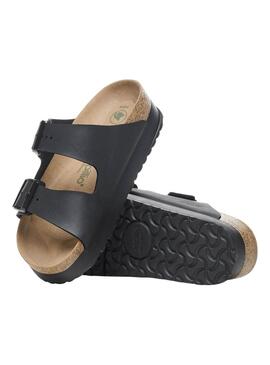 Sandalias Birkenstock Arizona PAP flex platform negro para mujer