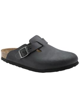 Zuecos Birkenstock Boston narrow fit negro para mujer 