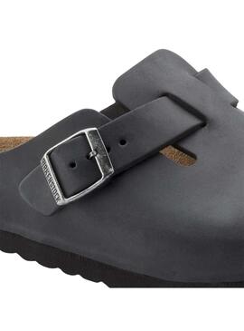 Zuecos Birkenstock Boston narrow fit negro para mujer 