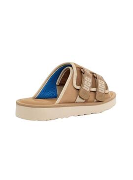 Sandalias UGG Goldencoast Strap Slide beige para hombre