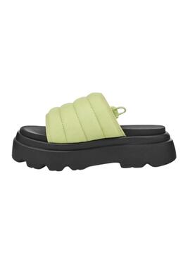 Sandalias UGG Callie Caterpillar verde y negro para mujer