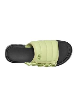 Sandalias UGG Callie Caterpillar verde y negro para mujer
