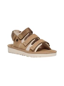 Sandalias Goldencoast Multistrap beige para hombre