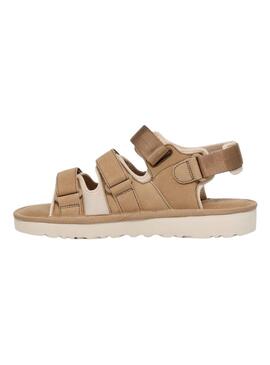 Sandalias Goldencoast Multistrap beige para hombre