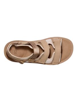 Sandalias Goldencoast Multistrap beige para hombre