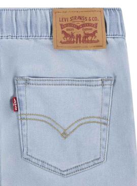 Bermuda Levis Skinny Dobby Azul Claro Para Niño