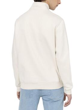 Sudadera Dickies Oakport Quarter Zip Beige Para Hombre