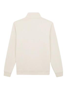 Sudadera Dickies Oakport Quarter Zip Beige Para Hombre