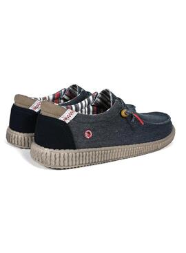 Zapatos Walkin Pitas Wallabi Rustic marino para hombre