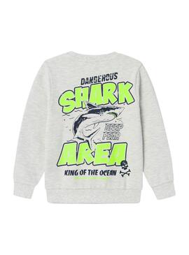 NKMFRIGGO LS SWEATSHIRT  Light Grey Mel