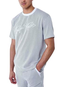 Camiseta Project x Paris Rayas Gris y Blanco Para Hombre