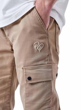 Pantalon Project x Paris Cargo Coupe Tostado  Para Hombre