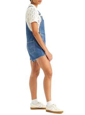 Peto Levis Vintage Denim Azul Para Mujer