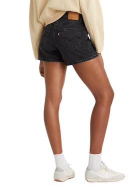 Short Levis 80s Mom Short Negro Para Mujer