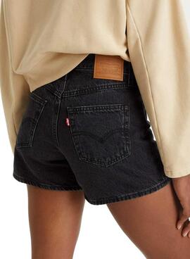 Short Levis 80s Mom Short Negro Para Mujer