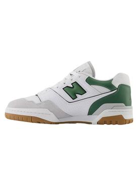 Zapatillas New Balance 550 blanco con verde para hombre
