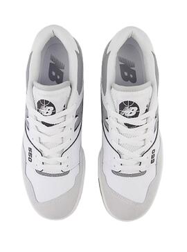 Zapatillas New Balance 550 blanco y gris para hombre.