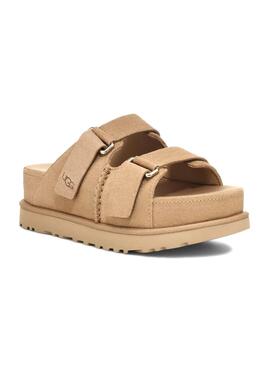 Sandalias UGG Goldenstar Suede camel para mujer