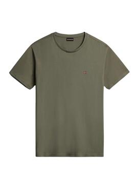 Camiseta Napapijri Salis Verde Para Hombre