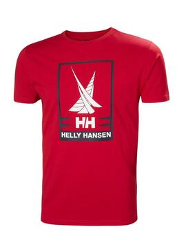 Camiseta Helly Hansen Shoreline Rojo Para Hombre
