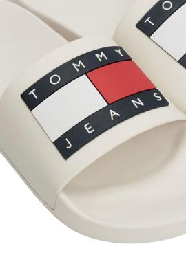 Chanclas Tommy Jeans Patch Blanco para Hombre 