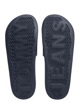 Sandalias Tommy Jeans Pool Slide Marino Para Hombre