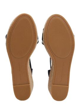 Sandalias Tommy Hilfiger Webbing Wedge Marino Mujer