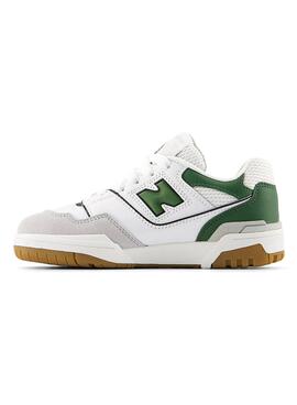 Zapatillas New Balance PSB550 blanco y verde para niño y niña