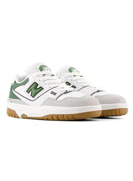 Zapatillas New Balance PSB550 blanco y verde para niño y niña