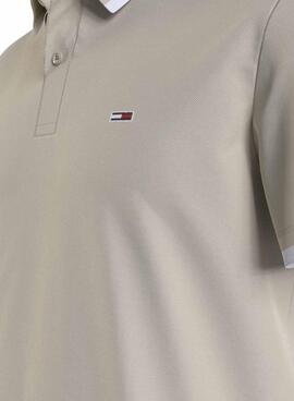 Polo Tommy Jeans Solid gris para hombre 