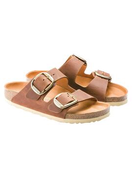 Sandalias Birkenstock big buckle marrón Narrow Fit para mujer 