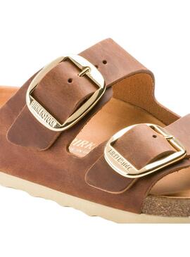 Sandalias Birkenstock big buckle marrón Narrow Fit para mujer 