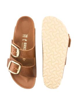 Sandalias Birkenstock big buckle marrón Narrow Fit para mujer 
