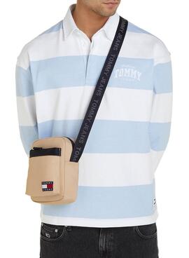 Bolso Tommy Jeans Daily Reporter Tostado Para Hombre